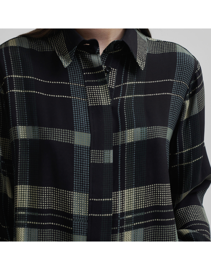 Second Female Checca Shirt-Black/Green Plaid