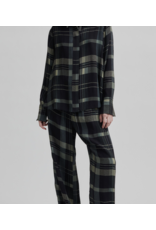 Second Female Checca Trousers-Black/Green Plaid