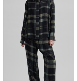 Second Female Checca Trousers-Black/Green Plaid