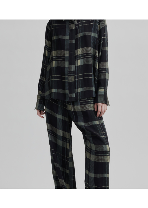 Second Female Checca Trousers-Black/Green Plaid