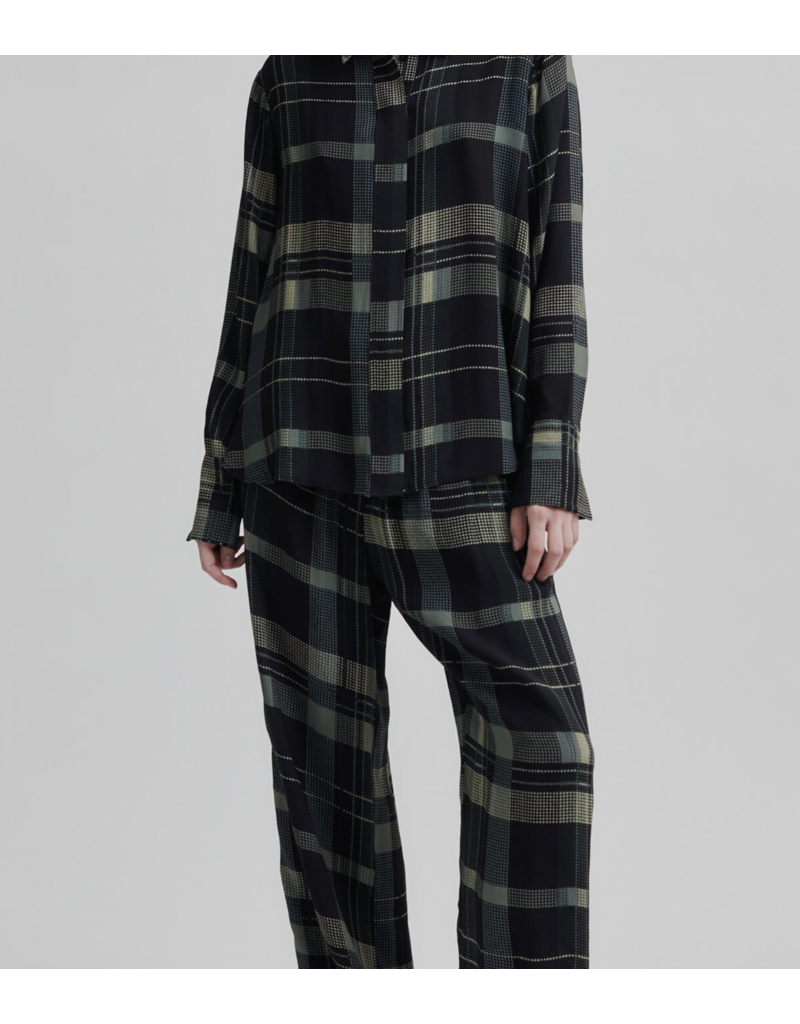 Second Female Checca Trousers-Black/Green Plaid