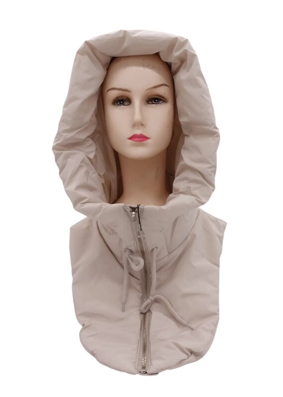 Only Accessories Hooded Neck Warmer- Taupe