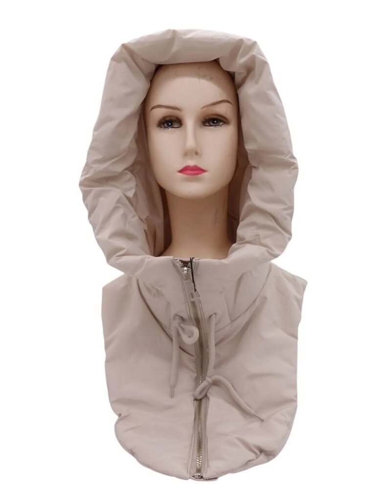 Only Accessories Hooded Neck Warmer- Taupe