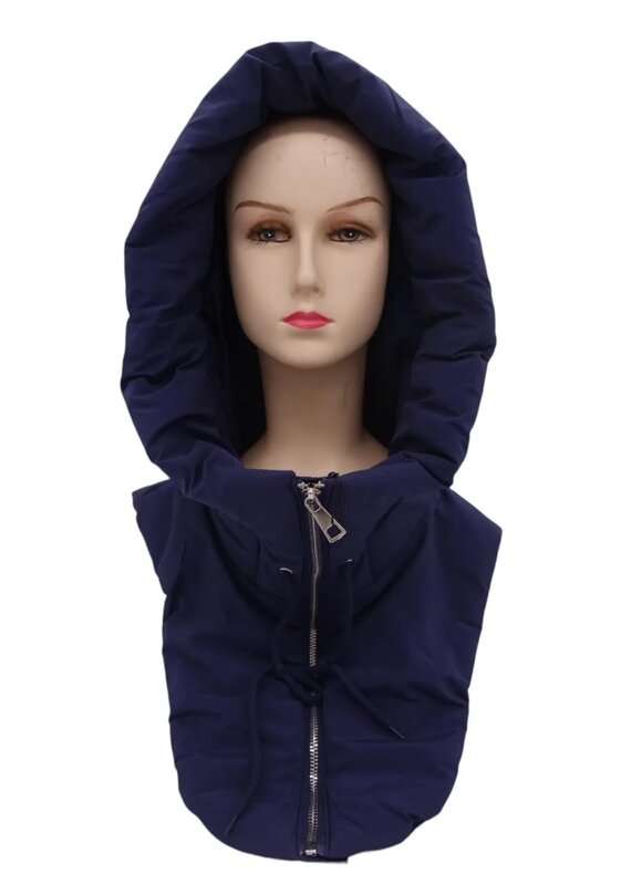 Only Accessories Hooded Neck Warmer- Navy