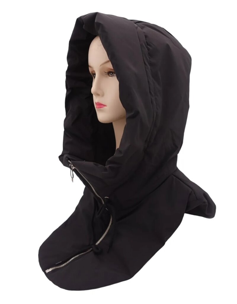 Only Accessories Hooded Neck Warmer- Black