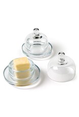 Abbott Butter Dish w/Dome -SM 2 pc- 3"H