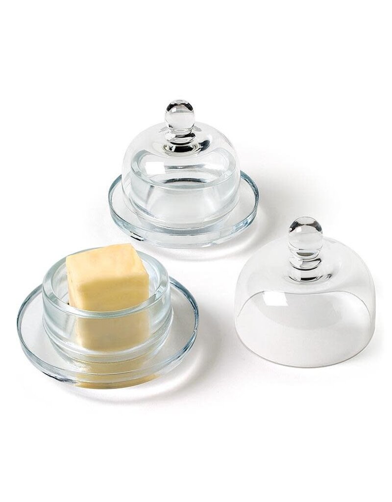 Abbott Butter Dish w/Dome -SM 2 pc- 3"H