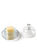 Abbott Butter Dish w/Dome -SM 2 pc- 3"H