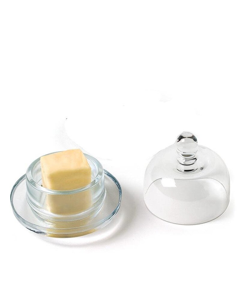 Abbott Butter Dish w/Dome -SM 2 pc- 3"H