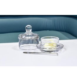 Abbott Butter Dish w/Dome -SM 2 pc- 3"H