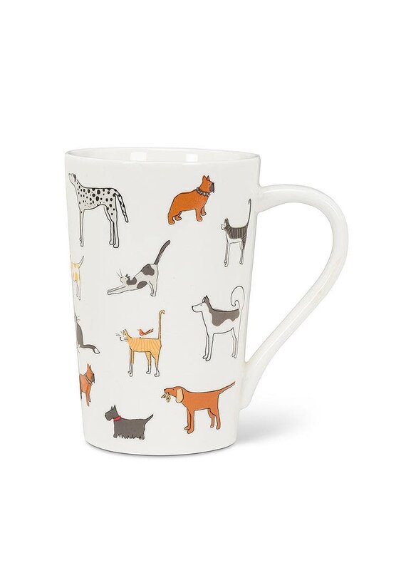 Abbott Dog & Cat Mug-4.5"H(14oz)