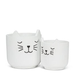 Abbott Sleeping Cat Planter-4.5"H