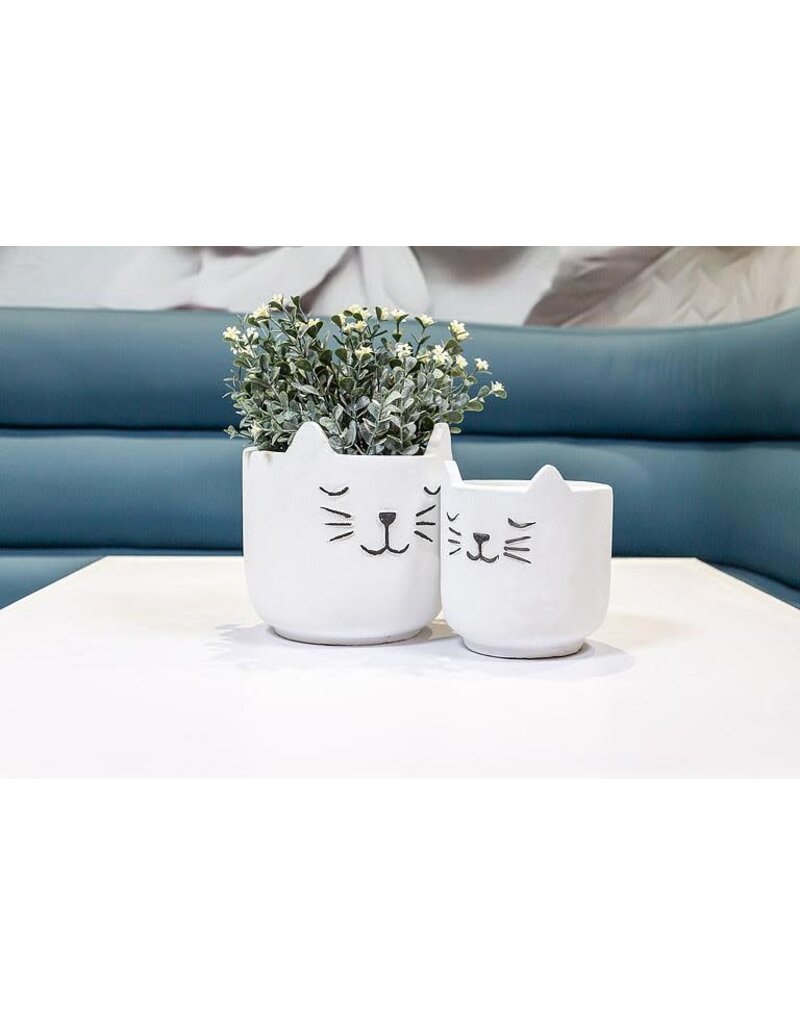 Abbott Sleeping Cat Planter-4.5"H