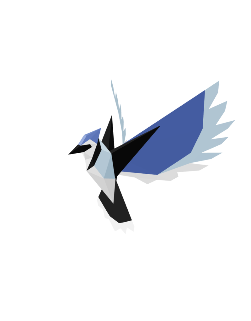 Poly Paper Craft Blue Jay 3D Puzzle