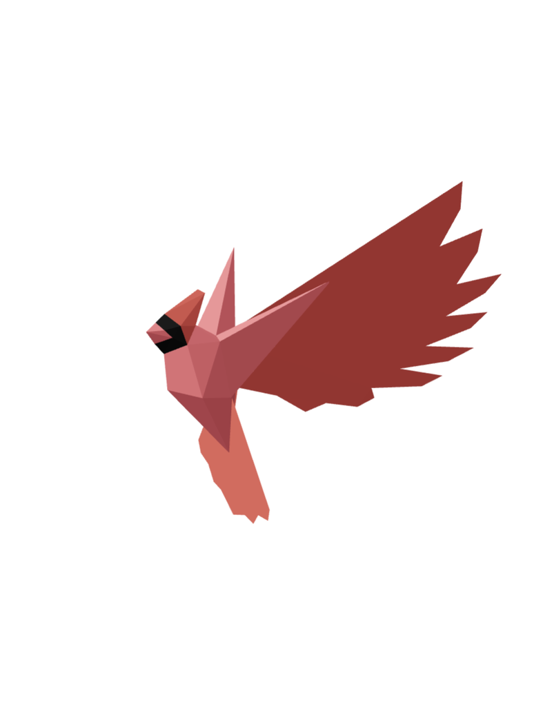Poly Paper Craft Cardinal 3D Puzzle