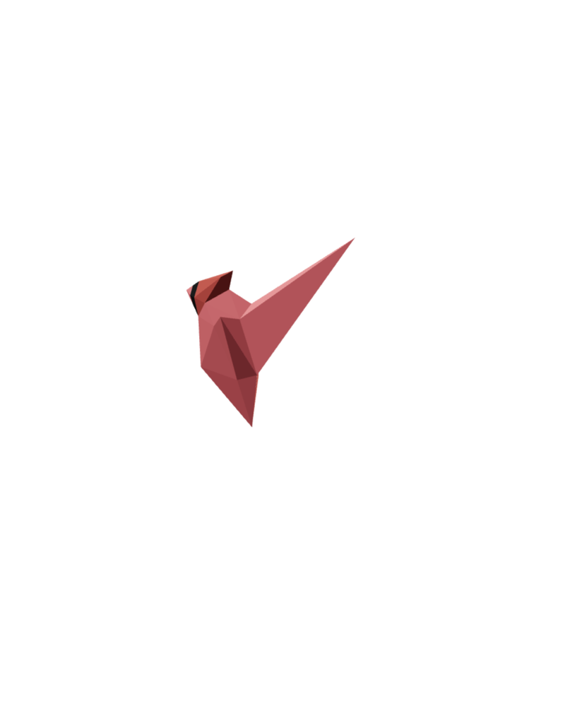 Poly Paper Craft Cardinal 3D Puzzle