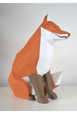 Poly Paper Craft Fox Sitting 3D Puzzle