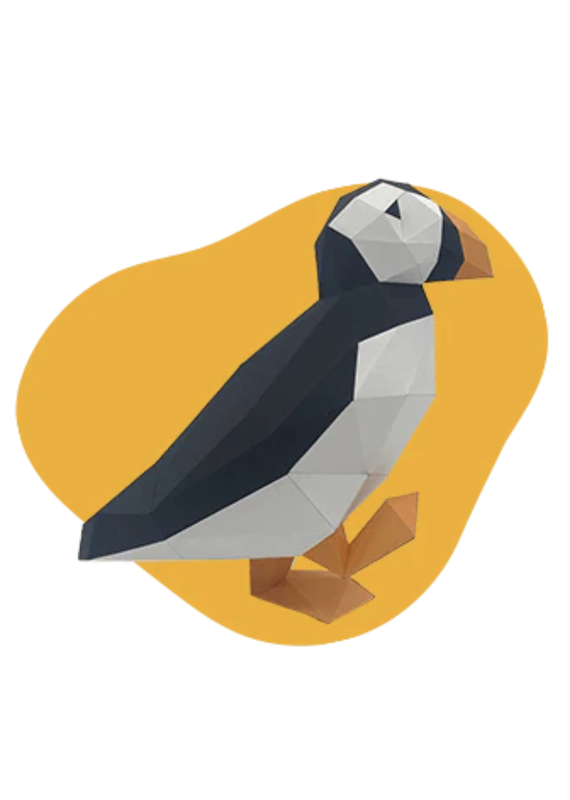 Poly Paper Craft Puffin 3D Puzzle