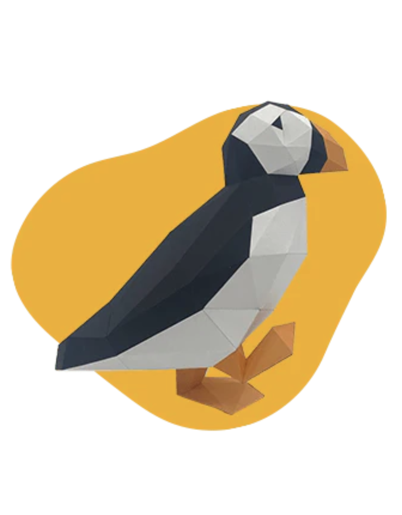 Poly Paper Craft Puffin 3D Puzzle