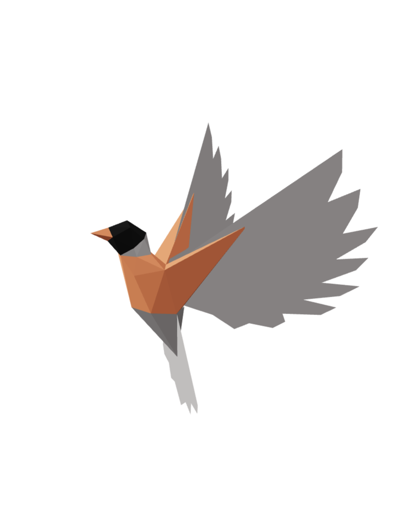 Poly Paper Craft Robin 3D Puzzle