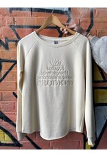 Twisted Sisters boutik Affirmation Crew-today, i give my permission to be CROOKED-Cream
