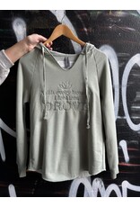 Twisted Sisters boutik Affirmation Hoodie-with every breath i feel less DROVE-Sage
