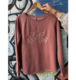 Twisted Sisters boutik Affirmation Crewneck-i am allowing myself  to be BEST KIND-Rose