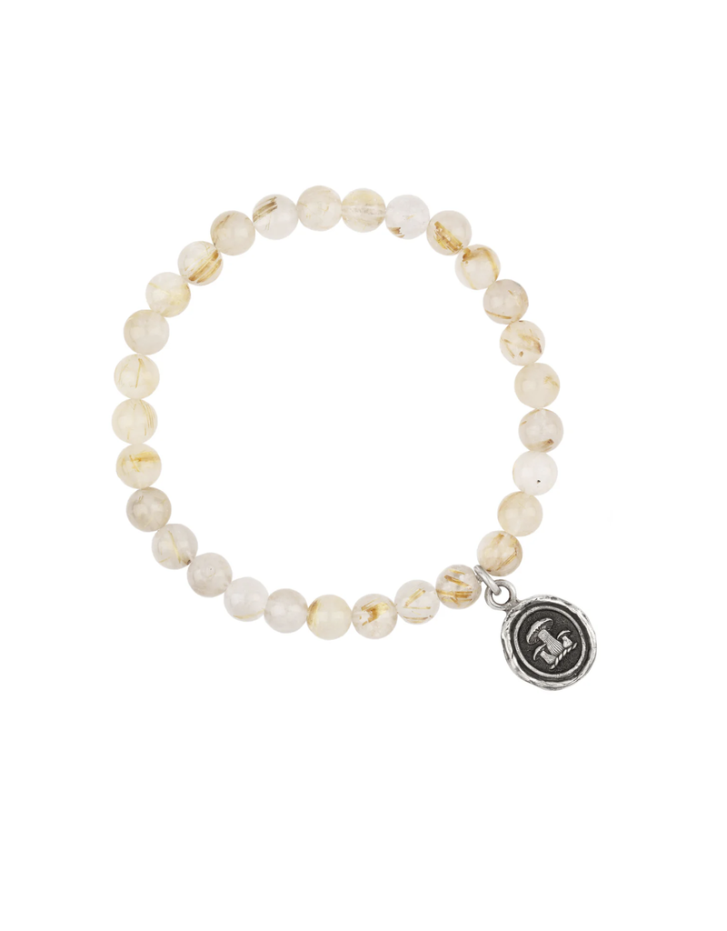 Pyrrha Pyrrha-Earthy Appreciation Talisman Stretch Stone Bracelet