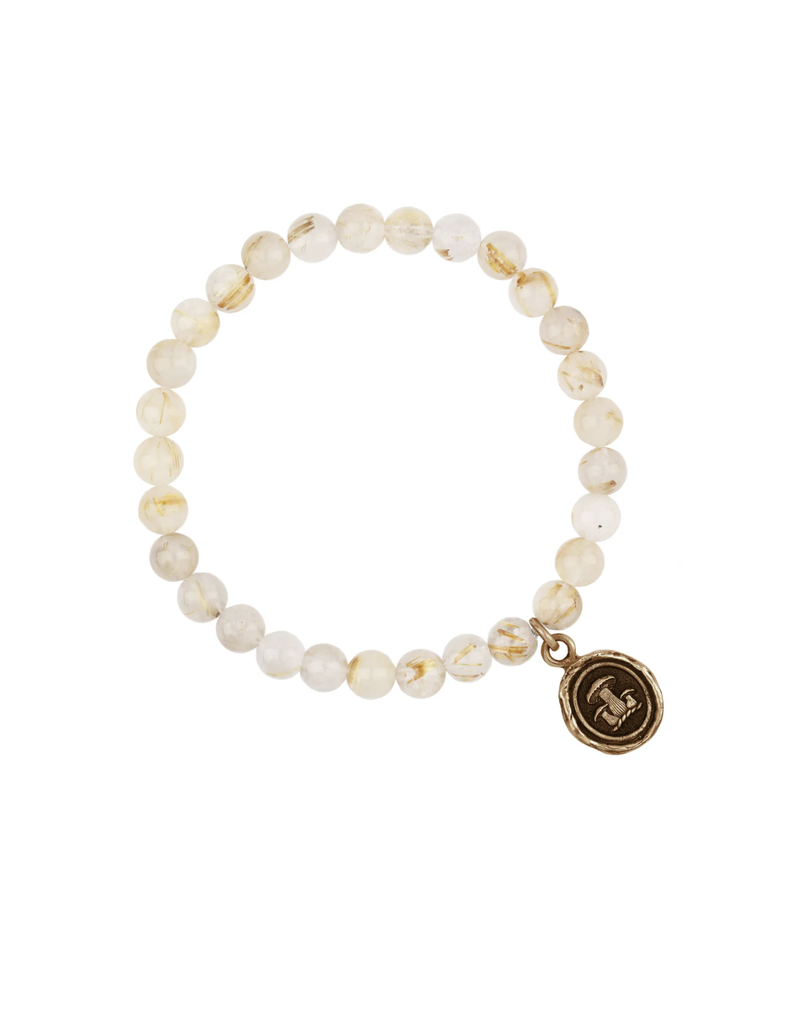 Pyrrha Pyrrha-Earthy Appreciation Talisman Stretch Stone Bracelet