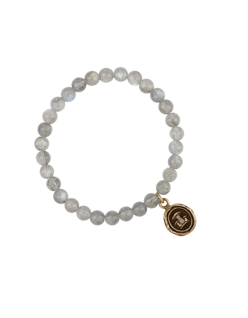 Pyrrha Pyrrha-Earthy Appreciation Talisman Stretch Stone Bracelet