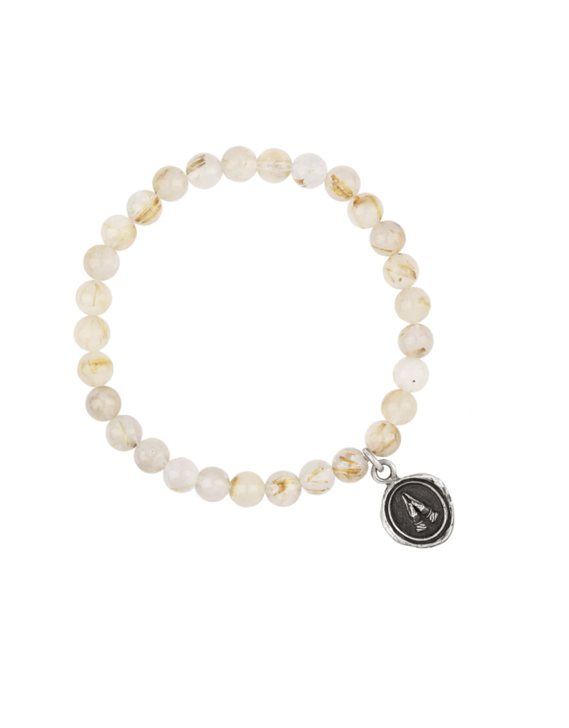 Pyrrha Pyrrha-Grateful Appreciation Talisman Stretch Stone Bracelet