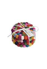 MODWOOL MODWOOL-Felt Ball Coaster Set - Multi Color