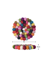 MODWOOL MODWOOL-Felt Ball Coaster Set - Multi Color