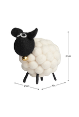 Torre & Tagus MODWOOL-Felt Ball Sheep -White