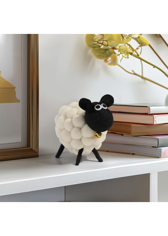 Torre & Tagus MODWOOL-Felt Ball Sheep -White