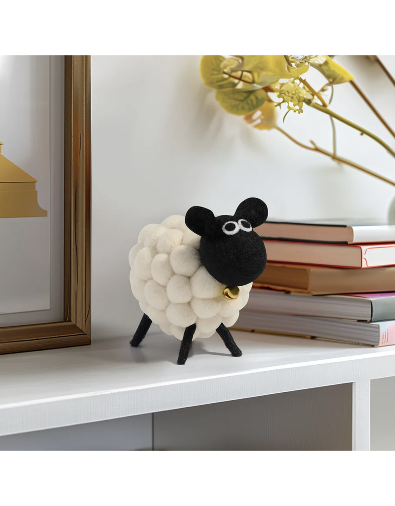 Torre & Tagus MODWOOL-Felt Ball Sheep -White
