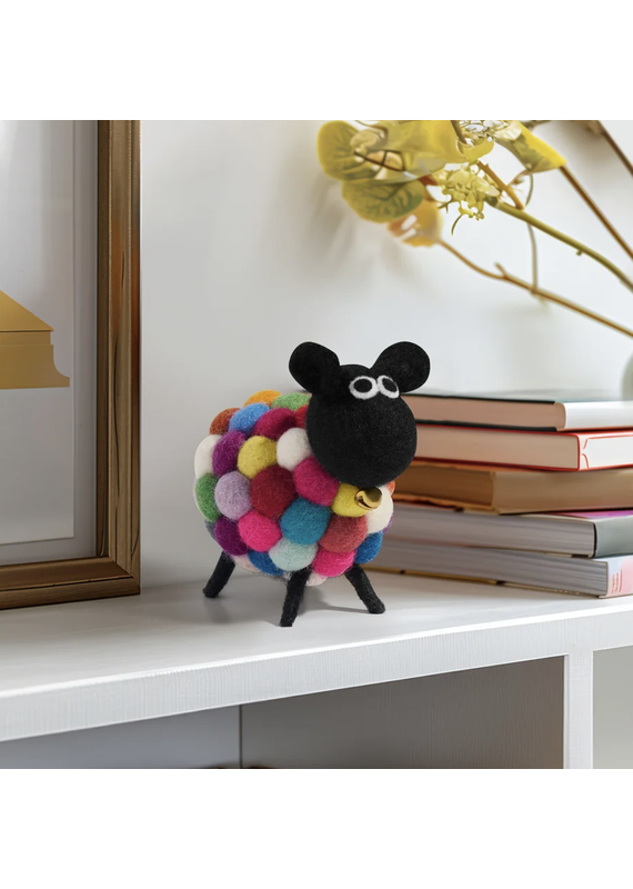 Torre & Tagus MODWOOL-Felt Ball Sheep-Multi Color