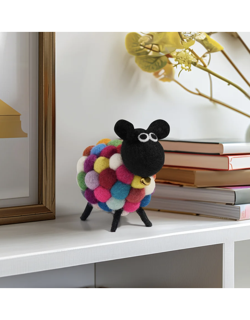 Torre & Tagus MODWOOL-Felt Ball Sheep-Multi Color