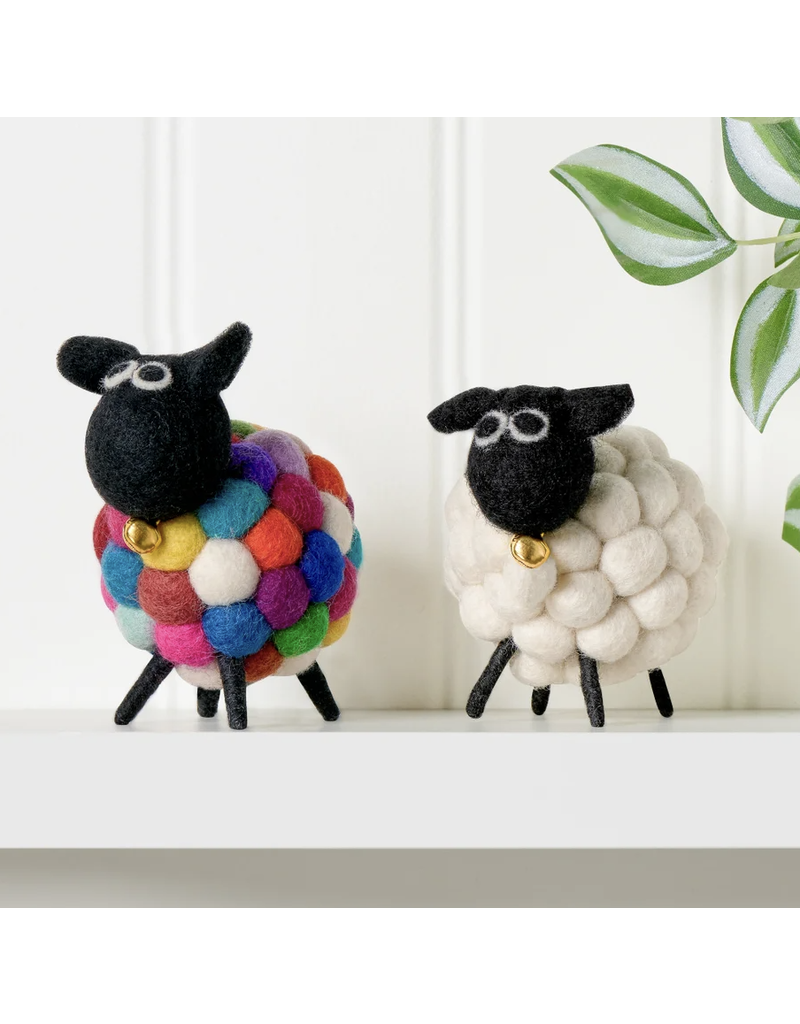 Torre & Tagus MODWOOL-Felt Ball Sheep-Multi Color