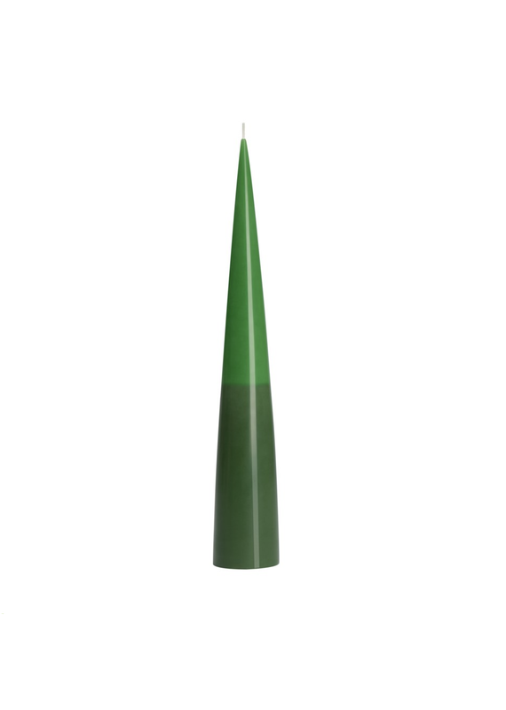 Torre & Tagus Prime Conical Two-Tone 8"H Candle - Green