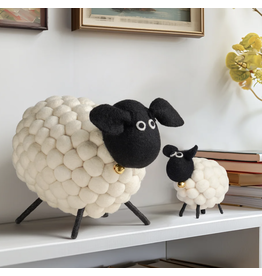 Torre & Tagus Felt Ball Sheep Decor-9"h - White