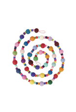 MODWOOL MODWOOL-Felt Ball 75L" Garland - Assorted Ball/Colors