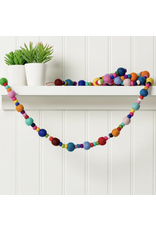 MODWOOL MODWOOL-Felt Ball 75L" Garland - Assorted Ball/Colors