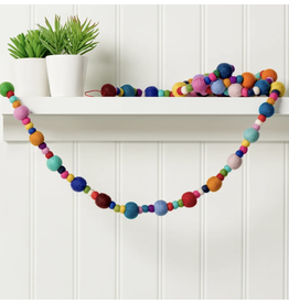 MODWOOL MODWOOL-Felt Ball 75L" Garland - Assorted Ball/Colors