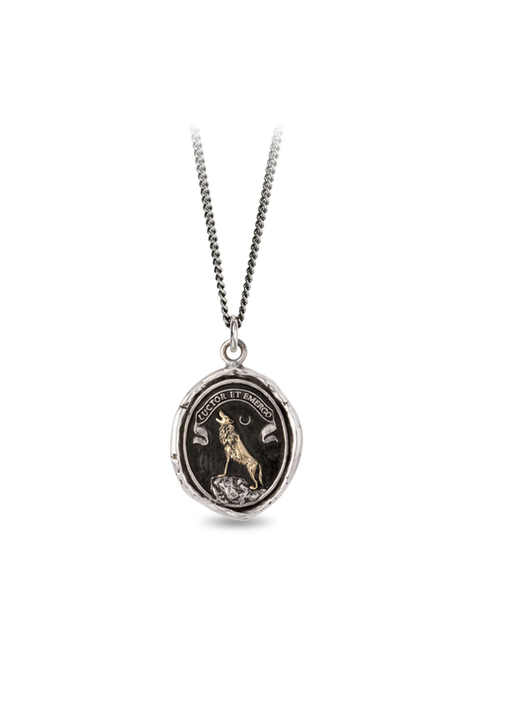 Pyrrha Pyrrha-Struggle and Emerge 14K Gold on Silver Talisman