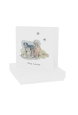 Pavilion Dog Lover 6mm Sterling Silver Pawprint Stud Earrings/Card