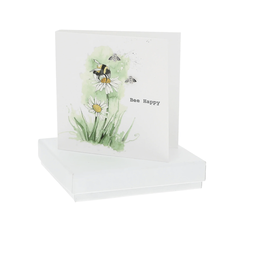 Pavilion Thinking of You 4mm Sterling Silver Cubic Zirconia Stud Earrings/Card