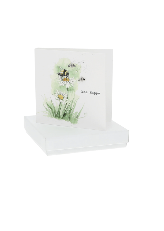Pavilion Thinking of You 4mm Sterling Silver Cubic Zirconia Stud Earrings/Card