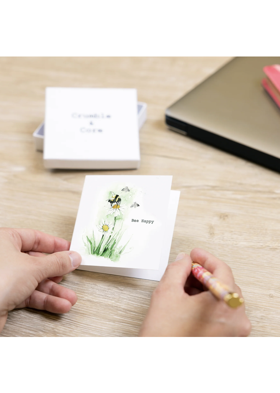 Pavilion Bee Happy 6mm Sterling Silver Bee Stud Earrings/Card