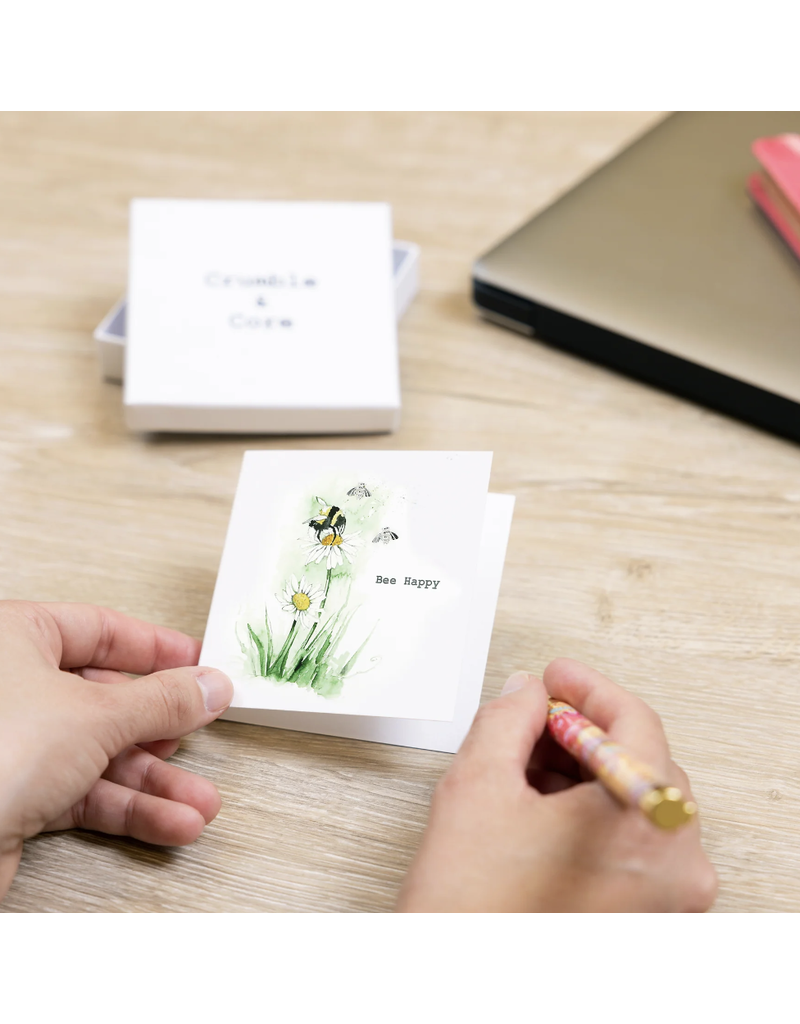 Pavilion Bee Happy 6mm Sterling Silver Bee Stud Earrings/Card
